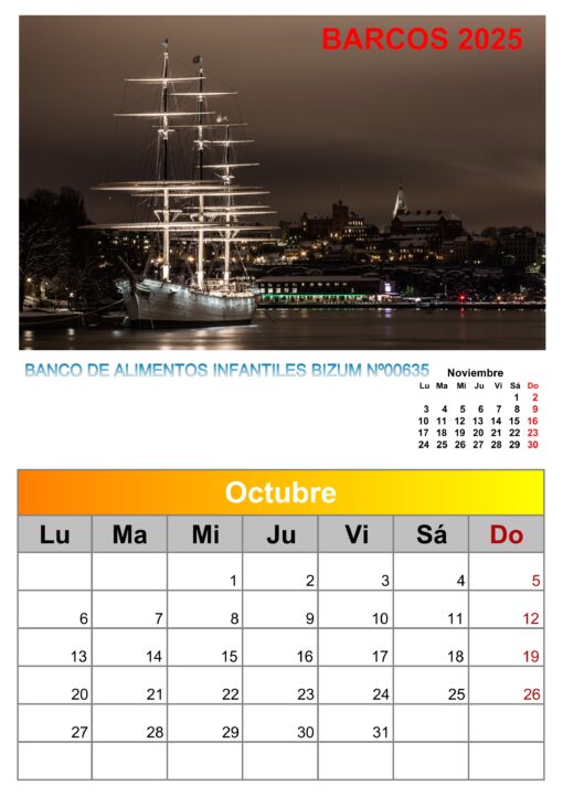 Calendario de imágenes de barcos 2025 formato A4, 12 €, envío gratis a España - Image 4