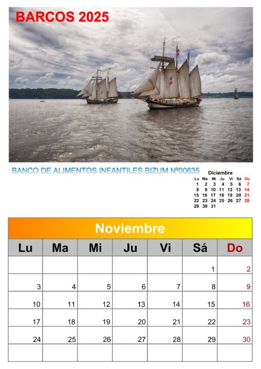 Calendario de imágenes de barcos 2025 formato A4, 12 €, envío gratis a España - Image 3