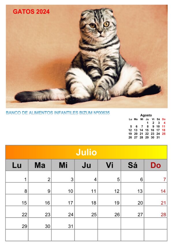 Calendario de pared de imágenes de gatos 2025 - Image 7