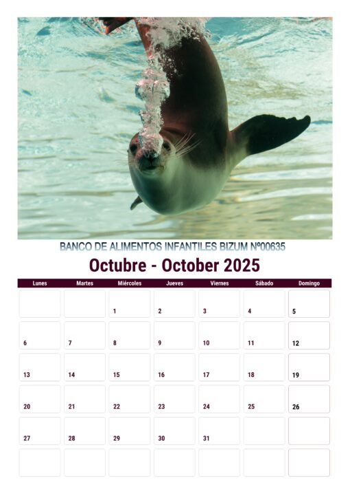 Calendario de imágenes de animales 2025 formato A4, 12 €, envío gratis a España - Image 4