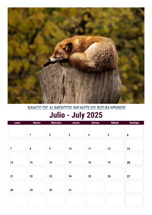 Calendario de imágenes de animales 2025 formato A4, 12 €, envío gratis a España - Image 7