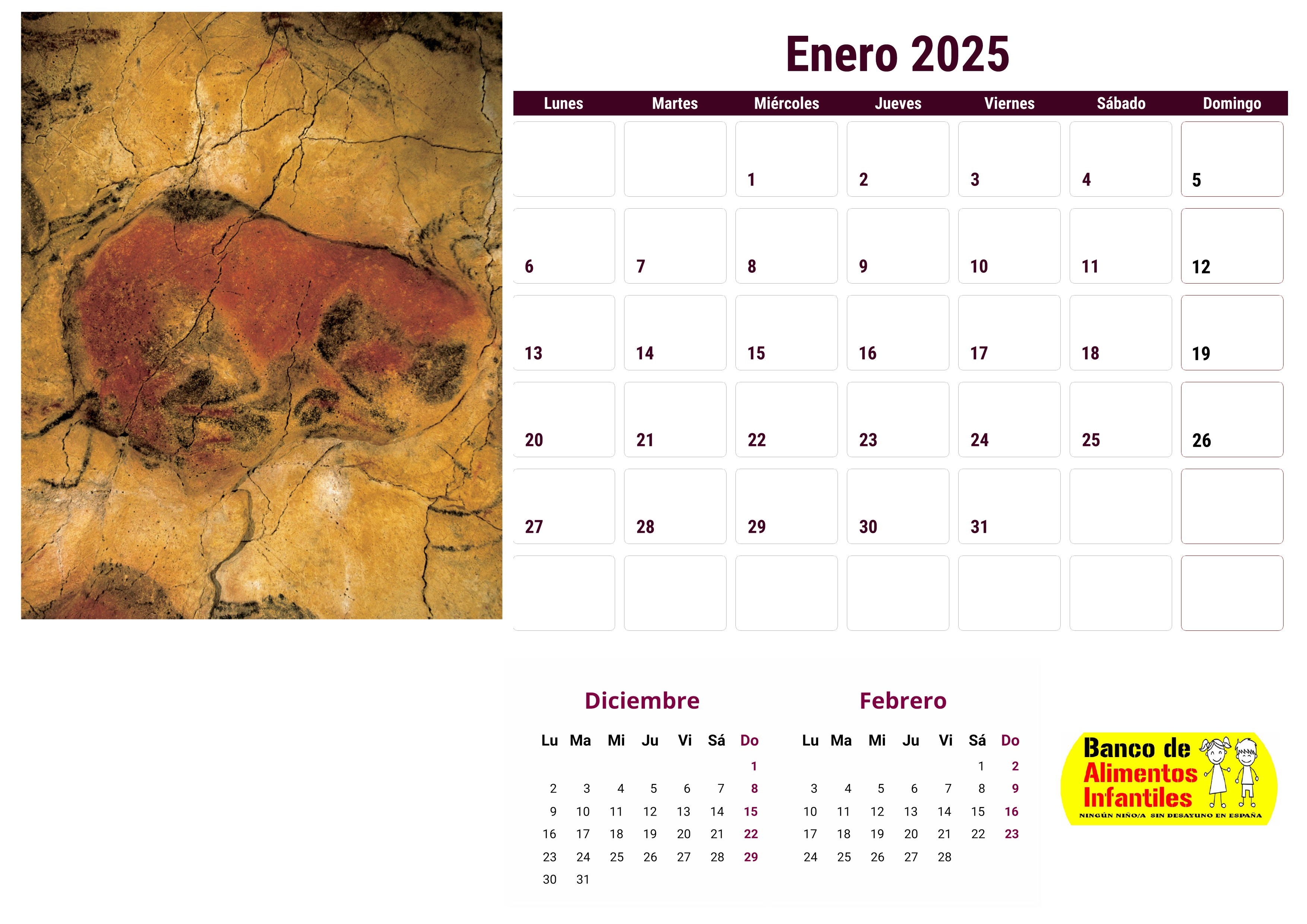 Calendario 2025 Cantabria